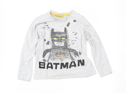 LEGO Boys Grey   Basic T-Shirt Size 3-4 Years  - Batman