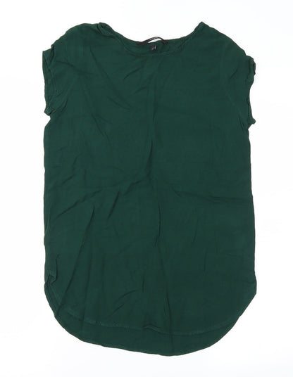 Womens UK Size 6 Vera Moda Green Basic Blouse