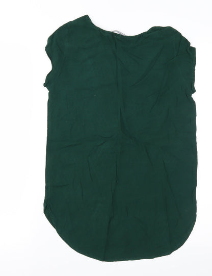 Womens UK Size 6 Vera Moda Green Basic Blouse