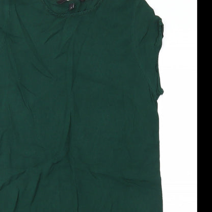 Womens UK Size 6 Vera Moda Green Basic Blouse