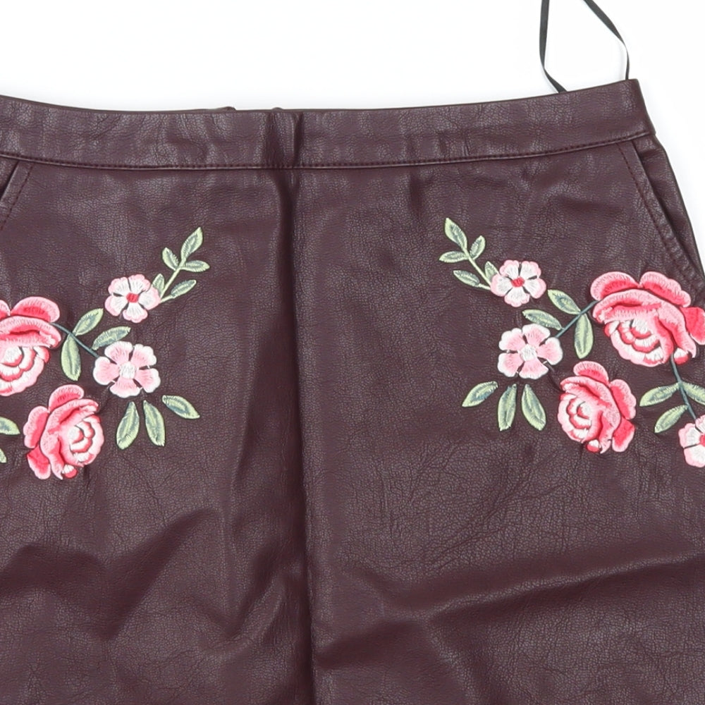 New Look Womens Purple   A-Line Skirt Size 6