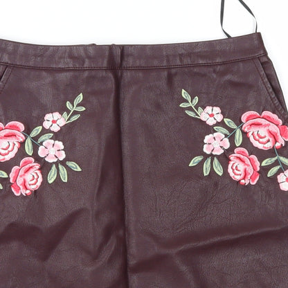 New Look Womens Purple   A-Line Skirt Size 6