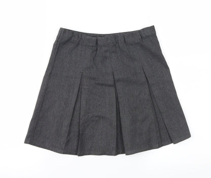 Preworn Girls Grey   Pleated Skirt