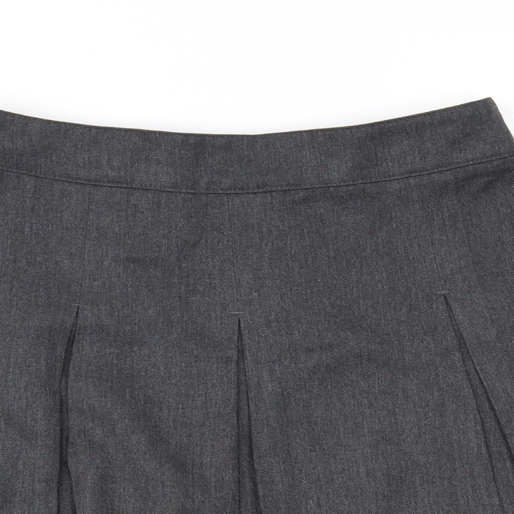 Preworn Girls Grey   Pleated Skirt
