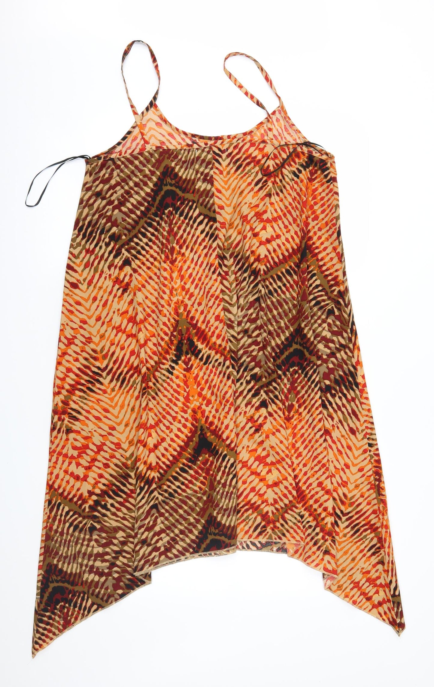 Simply Stock Shop Womens Brown Geometric  Slip Dress  Size M