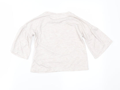 F&F Girls Beige   Cropped Blouse Size 7-8 Years