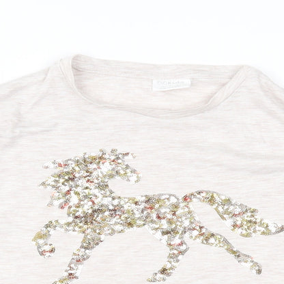 F&F Girls Beige   Cropped Blouse Size 7-8 Years