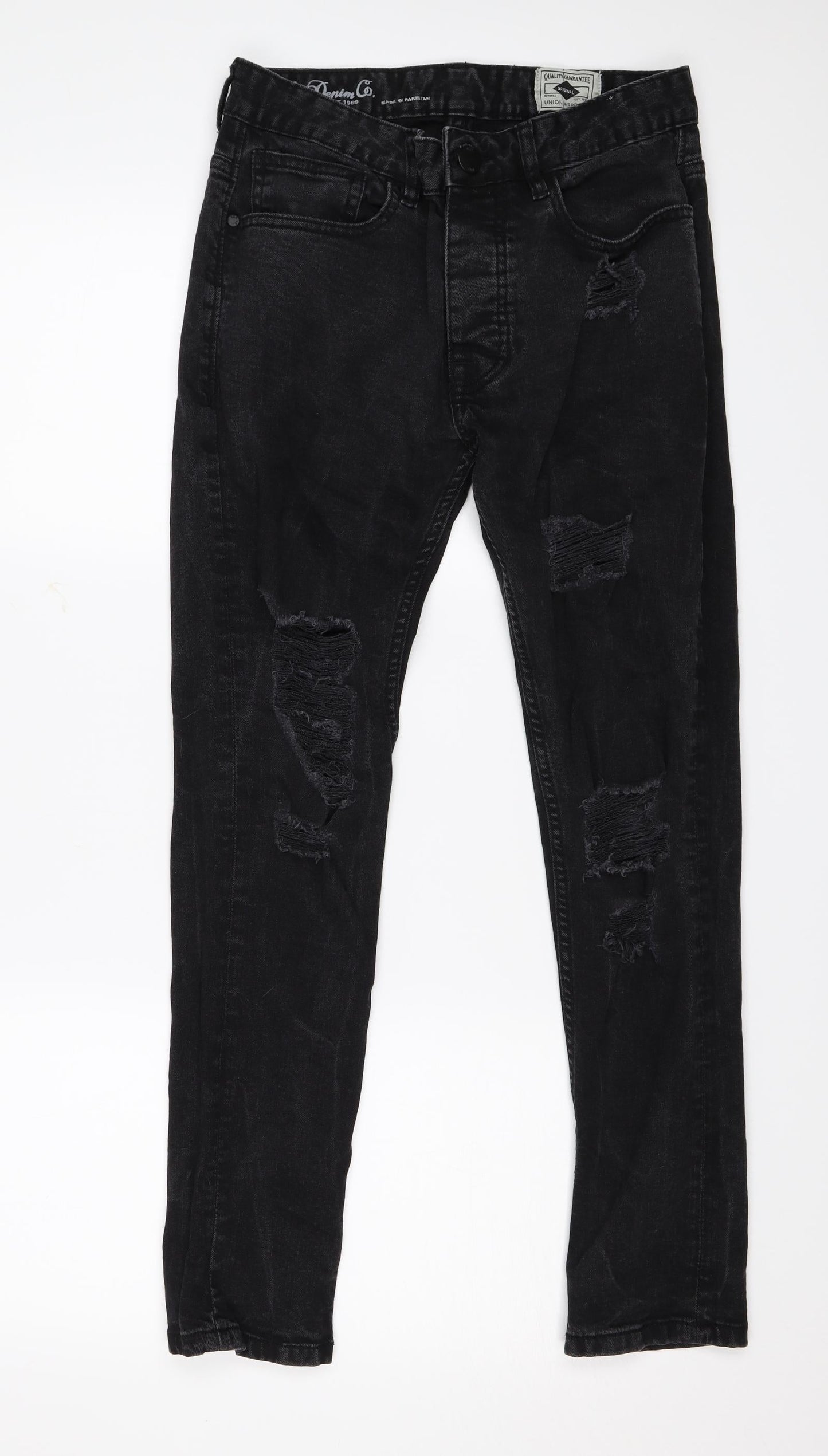 Denim & Co. Womens Black  Denim Skinny Jeans Size 10 L27 in