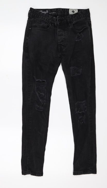 Denim & Co. Womens Black  Denim Skinny Jeans Size 10 L27 in
