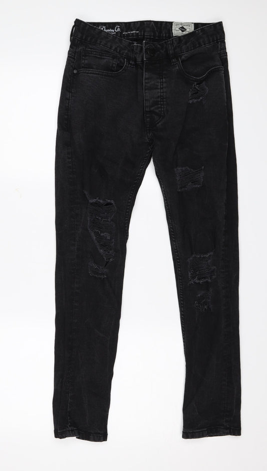 Denim & Co. Womens Black  Denim Skinny Jeans Size 10 L27 in