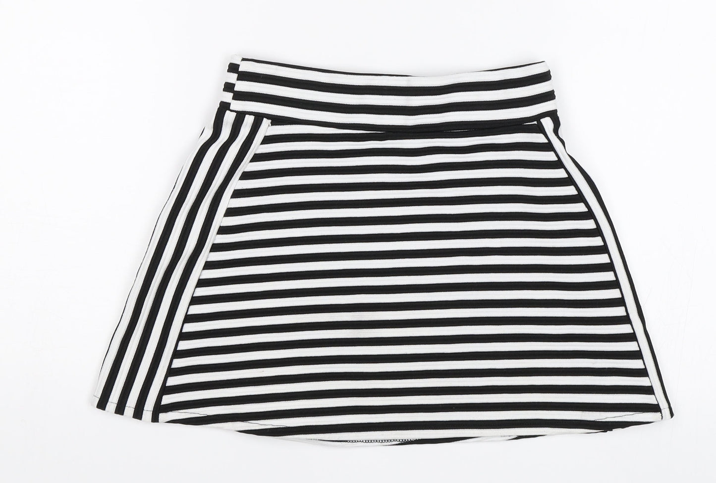 George Girls Black Striped  Mini Skirt Size 6-7 Years
