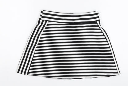 George Girls Black Striped  Mini Skirt Size 6-7 Years
