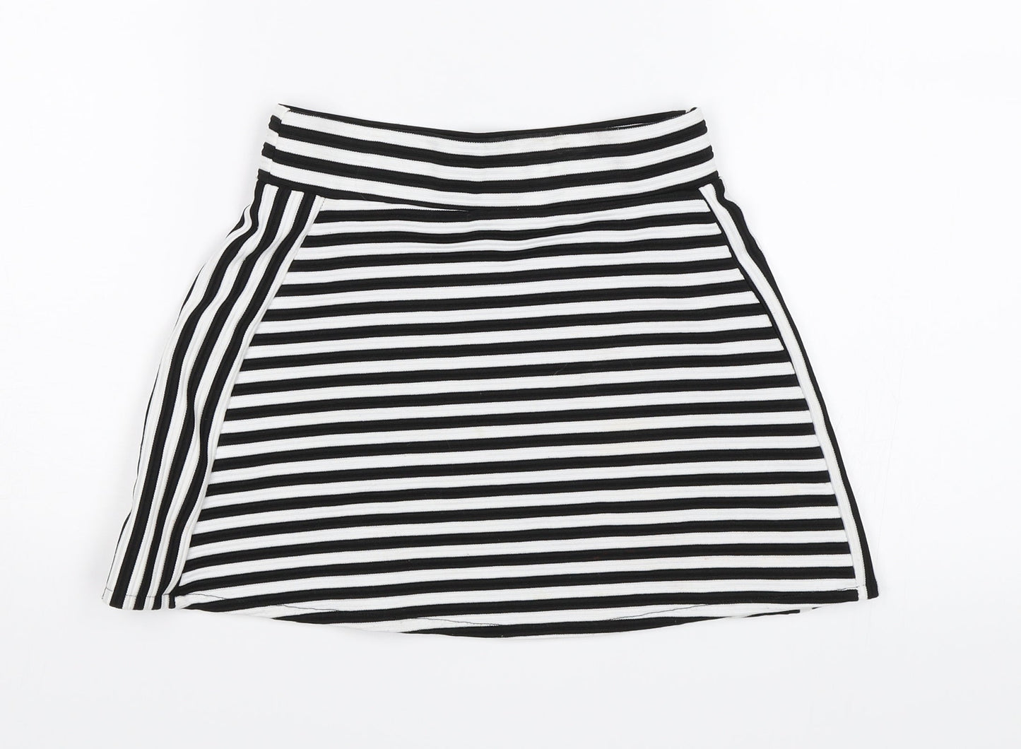 George Girls Black Striped  Mini Skirt Size 6-7 Years