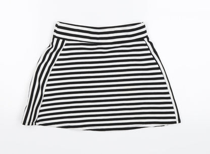 George Girls Black Striped  Mini Skirt Size 6-7 Years