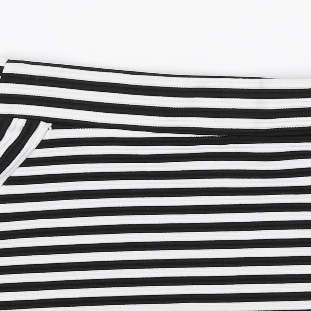George Girls Black Striped  Mini Skirt Size 6-7 Years