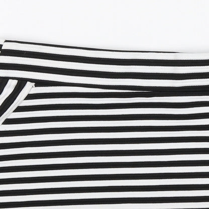 George Girls Black Striped  Mini Skirt Size 6-7 Years