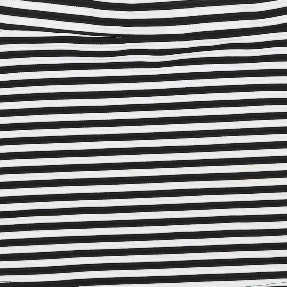 George Girls Black Striped  Mini Skirt Size 6-7 Years