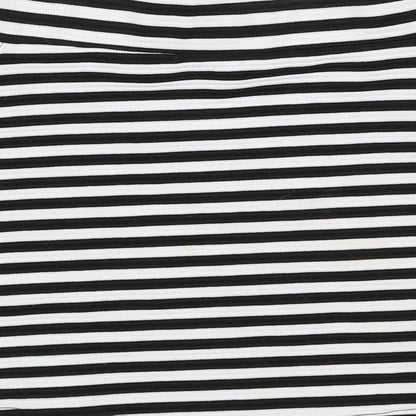 George Girls Black Striped  Mini Skirt Size 6-7 Years