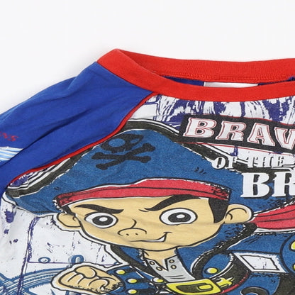 Disney Boys Blue   Jersey T-Shirt Size 3-4 Years  - Bravest of the brave