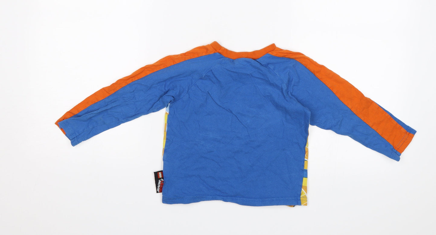 Character.com Boys Blue   Jersey T-Shirt Size 3-4 Years  - Lego Movie