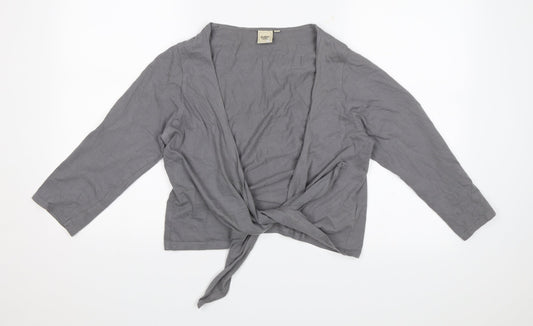 Cotton Traders Womens Grey   Shrug Jumper Size 10