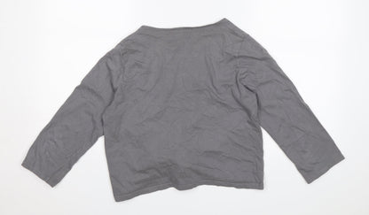 Cotton Traders Womens Grey   Shrug Jumper Size 10
