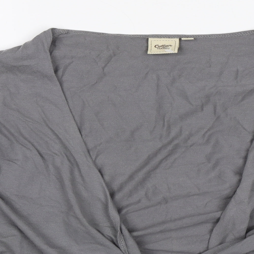 Cotton Traders Womens Grey   Shrug Jumper Size 10