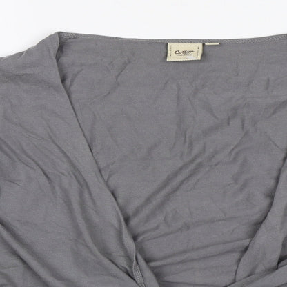 Cotton Traders Womens Grey   Shrug Jumper Size 10