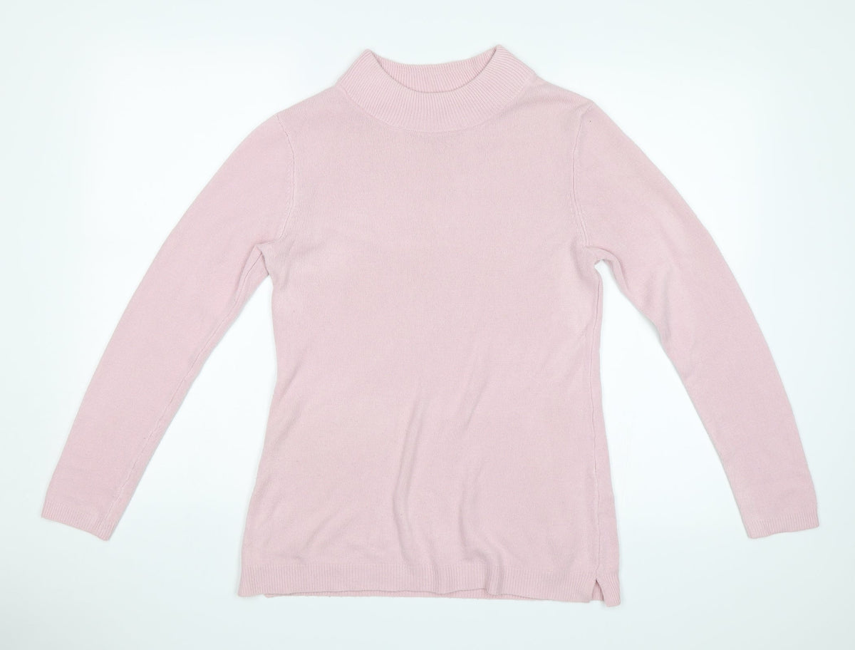 Additional front view of Papaya women’s pink jumper, size UK 12