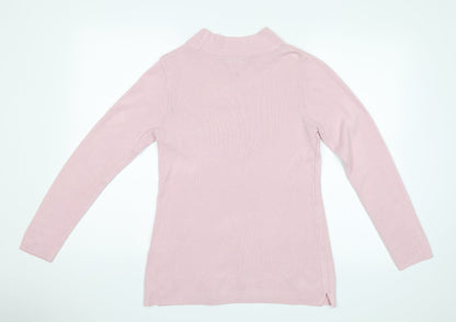 Back view of Papaya women’s pink jumper, size UK 12