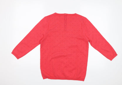 Hepburn Womens Pink   Pullover Jumper Size S