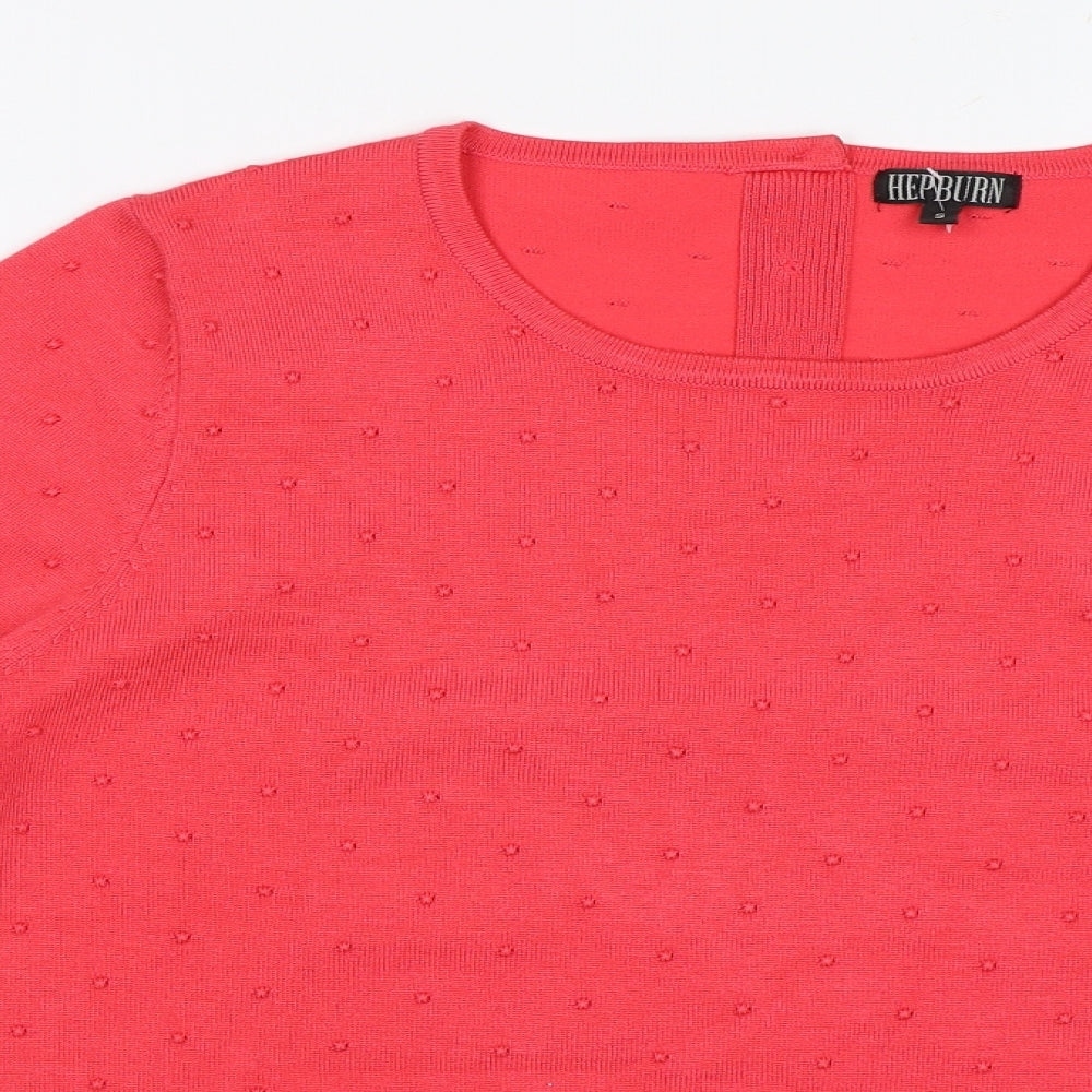 Hepburn Womens Pink   Pullover Jumper Size S