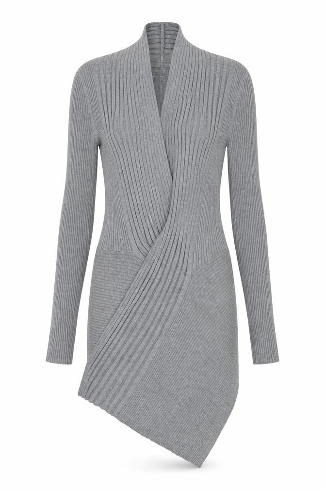 M&S Womens Grey   Wrap Jumper Size 12