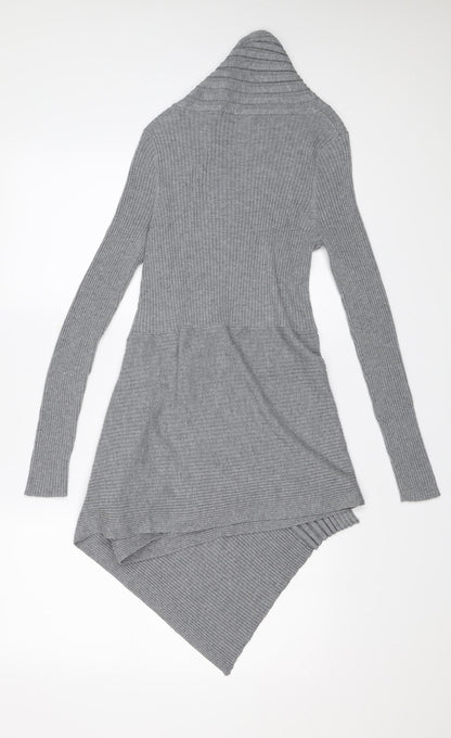 M&S Womens Grey   Wrap Jumper Size 12