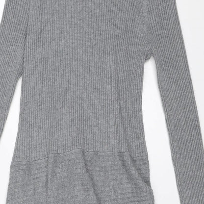 M&S Womens Grey   Wrap Jumper Size 12
