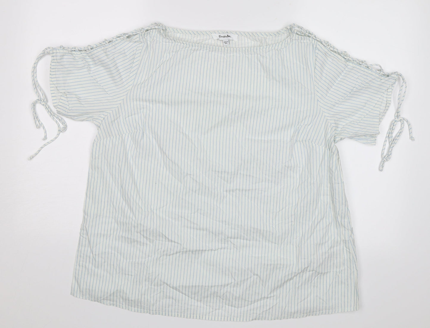 Womens UK Size 16 Simply Be White Basic Blouse