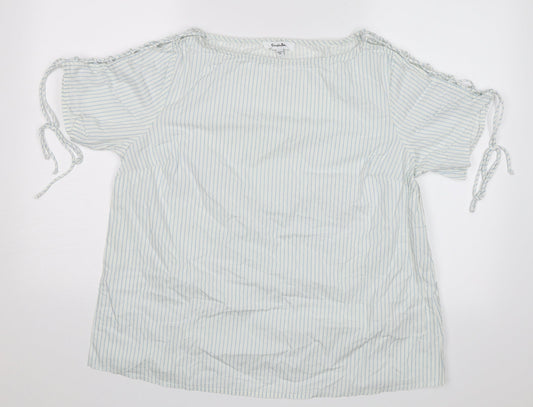 Womens UK Size 16 Simply Be White Basic Blouse