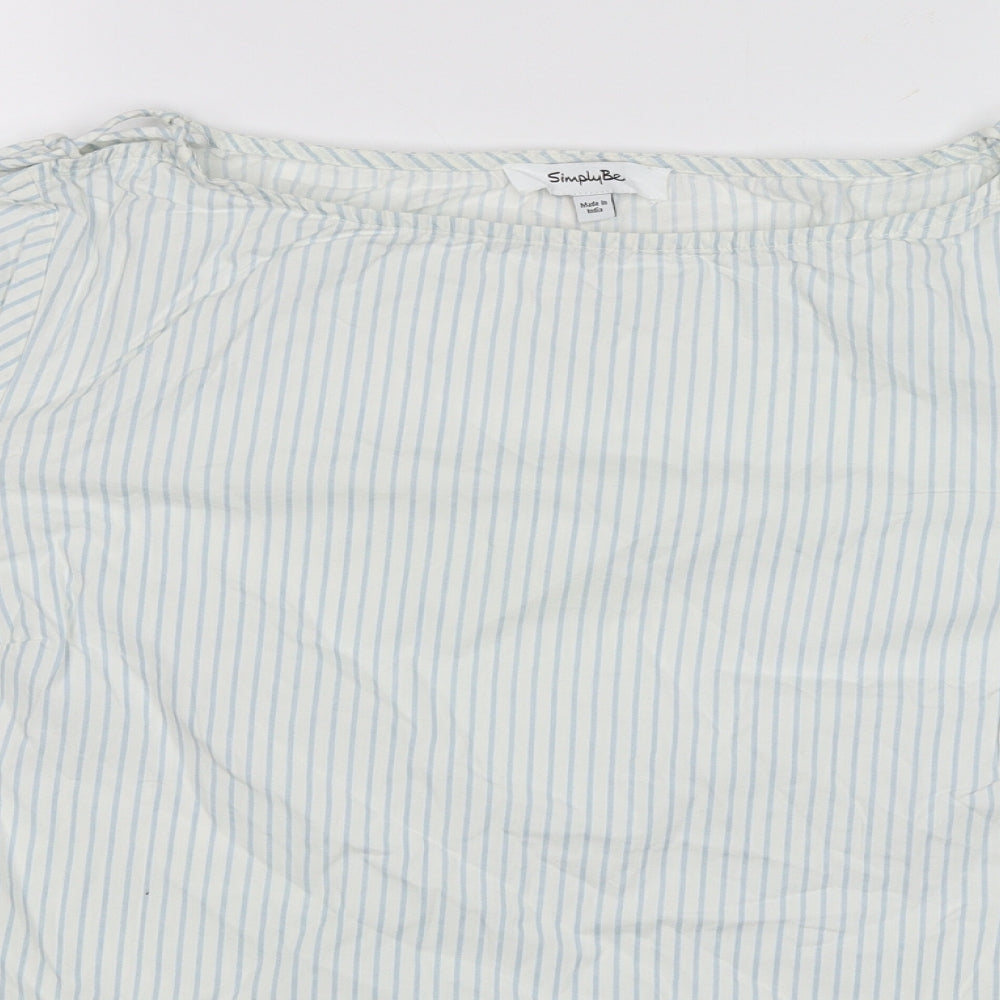 Womens UK Size 16 Simply Be White Basic Blouse
