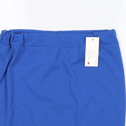 Italy Moda Womens Blue   Mini Skirt Size XL