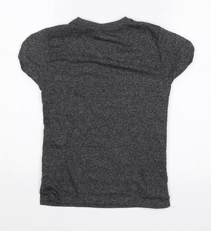 Back view of Primark boys’ grey basic t-shirt, size 7-8, years