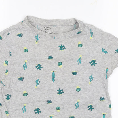 Primark Womens Grey   Basic T-Shirt Size 4