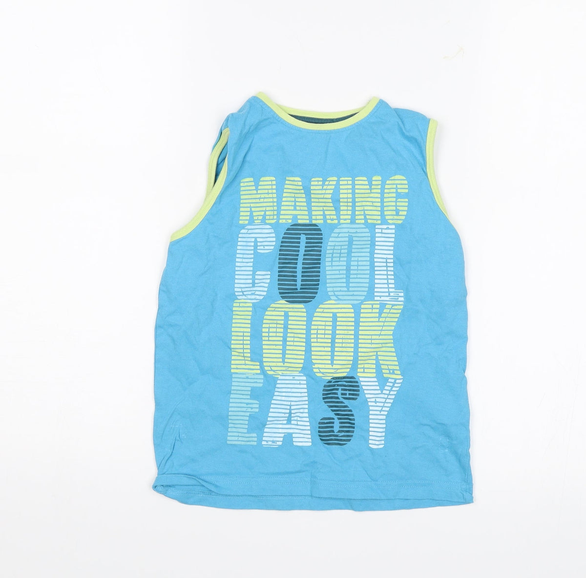 Additional front view of Urban Rascals boys’ blue basic tank, size 5-6, years - making cool look easy
