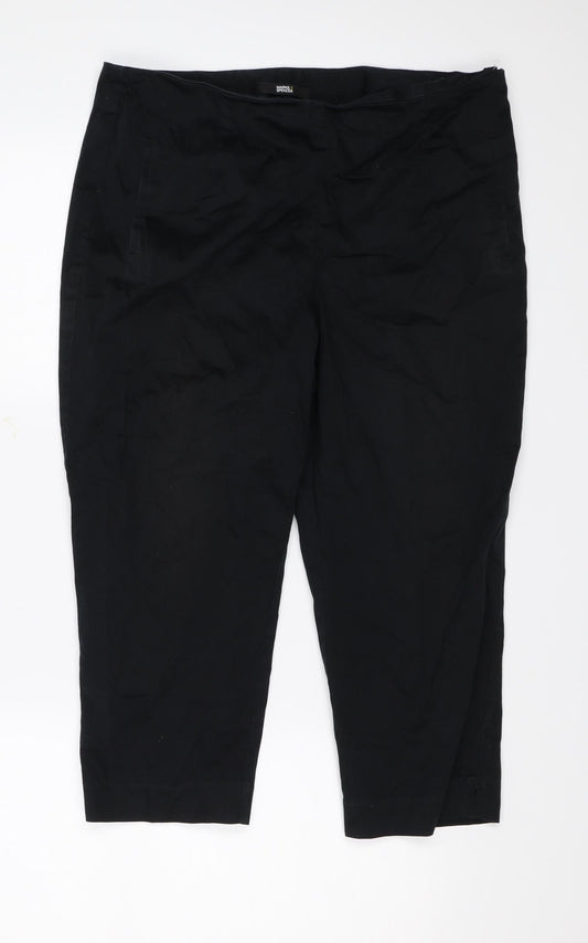 Womens UK Size 14 Marks & Spencer Regular Fit  Black Trousers