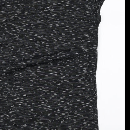 Brand and care label for women’s black basic t-shirt, size UK 8