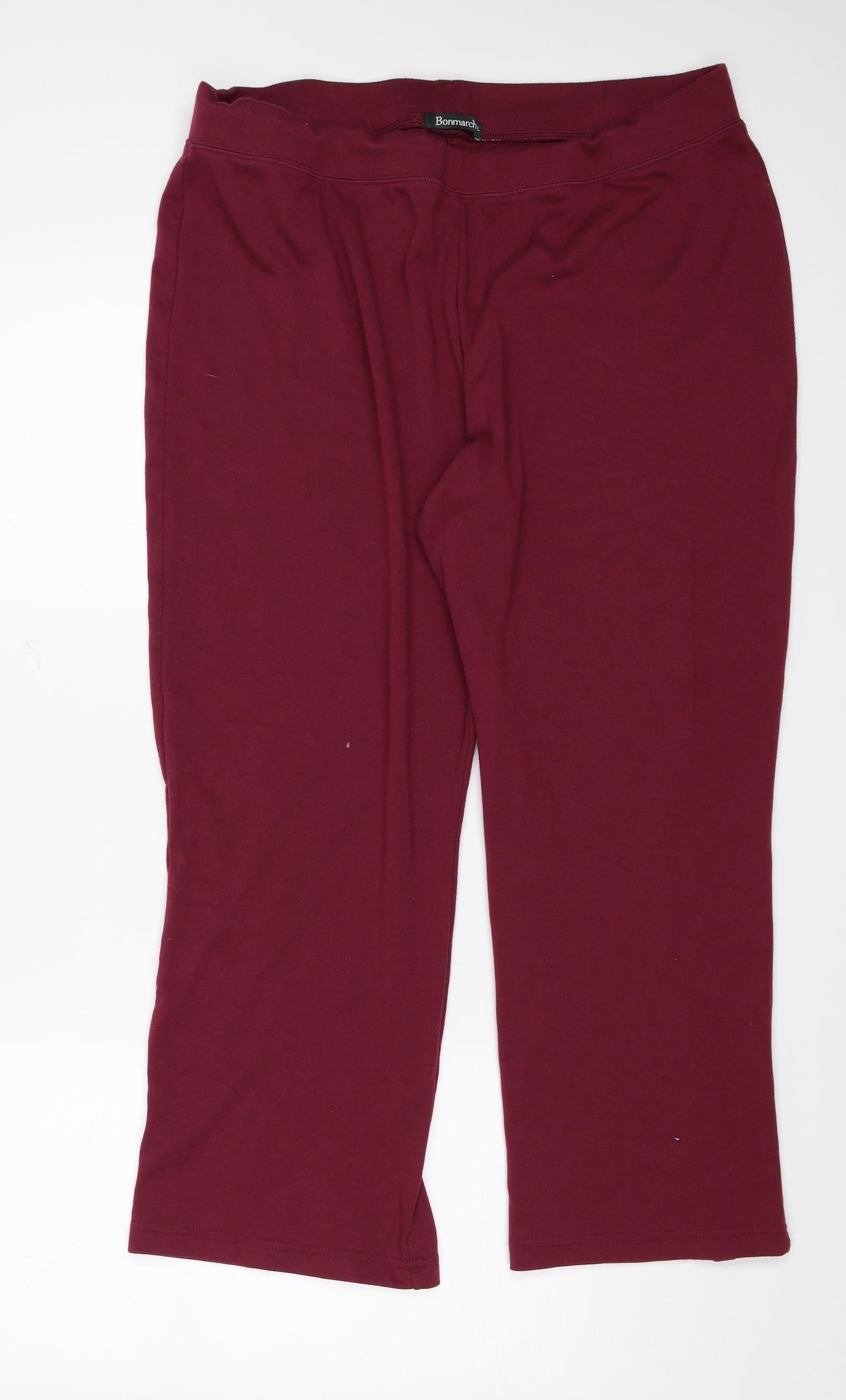 Womens UK Size L Bonmarché Regular Fit  Red Trousers