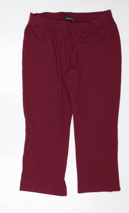 Womens UK Size L Bonmarché Regular Fit  Red Trousers