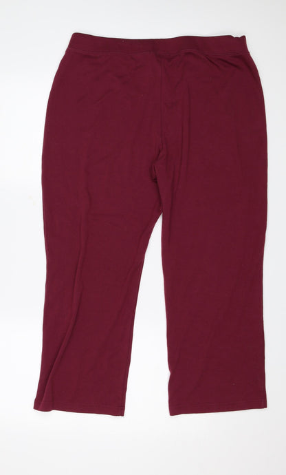 Womens UK Size L Bonmarché Regular Fit  Red Trousers