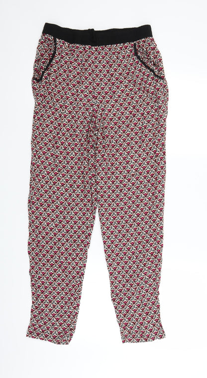 George Womens Pink Geometric  Trousers  Size 12 L25 in