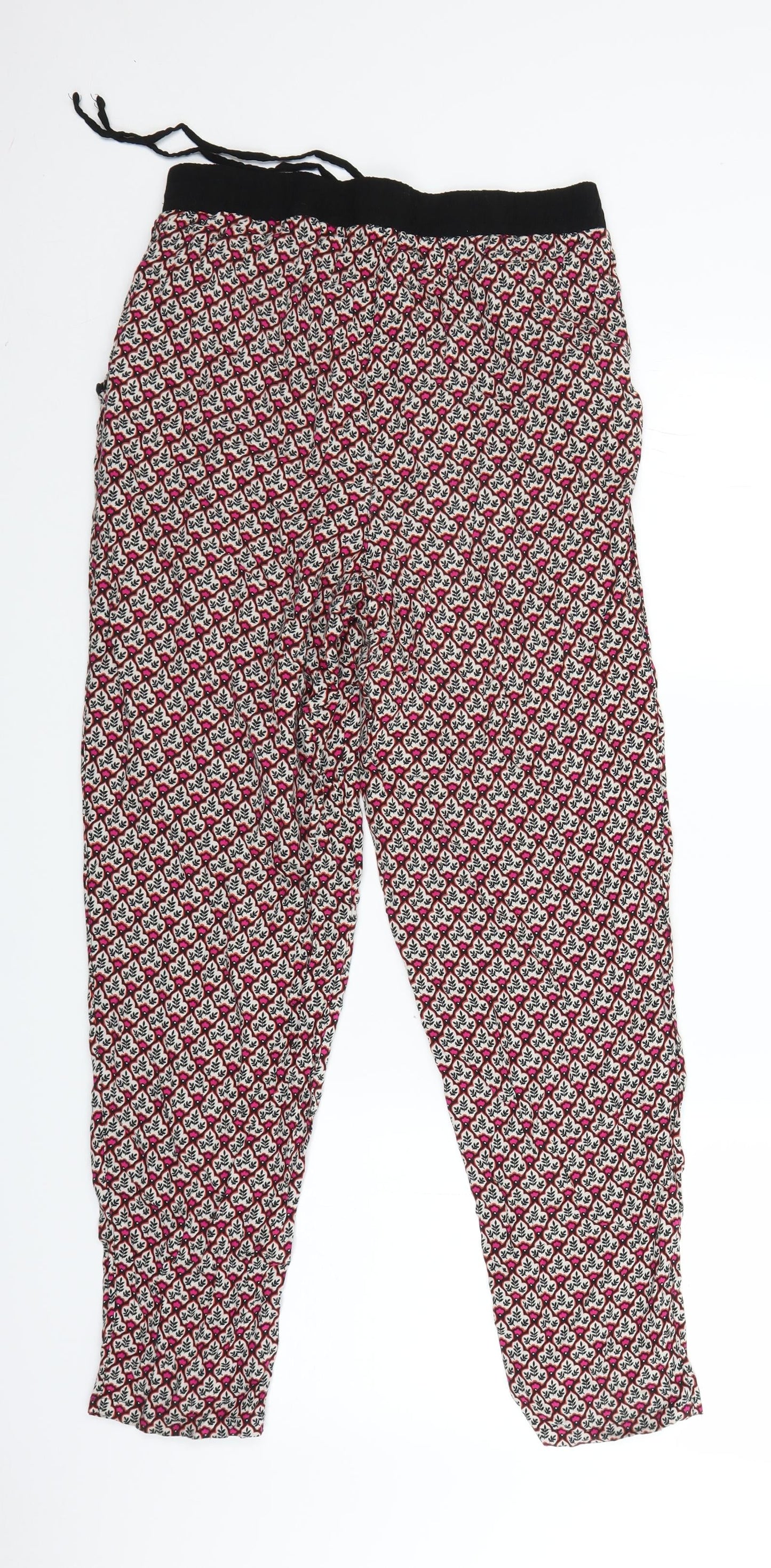 George Womens Pink Geometric  Trousers  Size 12 L25 in