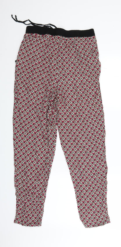 George Womens Pink Geometric  Trousers  Size 12 L25 in